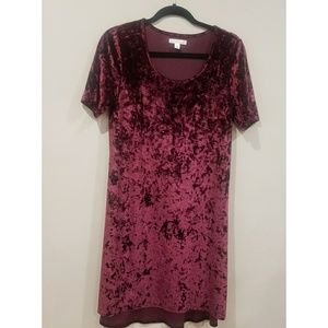 Maroon velvet Dress